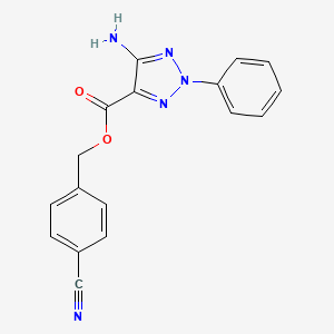 molecular formula C17H13N5O2 B6079974 4-cyanobenzyl 5-amino-2-phenyl-2H-1,2,3-triazole-4-carboxylate 