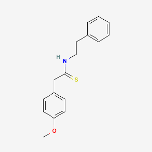 molecular formula C17H19NOS B6079980 2-(4-methoxyphenyl)-N-(2-phenylethyl)ethanethioamide 