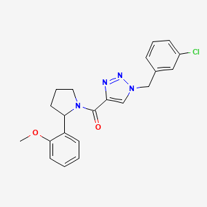 molecular formula C21H21ClN4O2 B6079991 1-(3-chlorobenzyl)-4-{[2-(2-methoxyphenyl)-1-pyrrolidinyl]carbonyl}-1H-1,2,3-triazole 