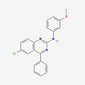 molecular formula C21H16ClN3O B6080011 6-chloro-N-(3-methoxyphenyl)-4-phenyl-2-quinazolinamine 