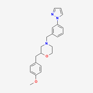 molecular formula C22H25N3O2 B6080013 2-(4-methoxybenzyl)-4-[3-(1H-pyrazol-1-yl)benzyl]morpholine 