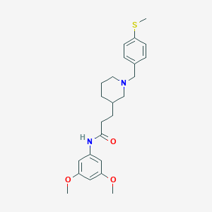 molecular formula C24H32N2O3S B6080051 N-(3,5-dimethoxyphenyl)-3-{1-[4-(methylthio)benzyl]-3-piperidinyl}propanamide 