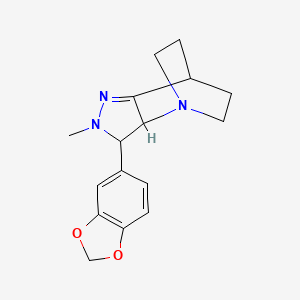 molecular formula C16H19N3O2 B6080055 3-(1,3-benzodioxol-5-yl)-4-methyl-1,4,5-triazatricyclo[5.2.2.0~2,6~]undec-5-ene 