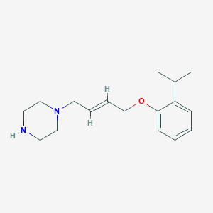 molecular formula C17H26N2O B6080065 1-[4-(2-isopropylphenoxy)-2-buten-1-yl]piperazine 