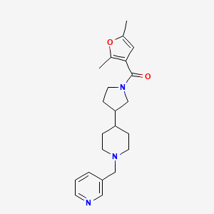 molecular formula C22H29N3O2 B6080066 3-({4-[1-(2,5-dimethyl-3-furoyl)-3-pyrrolidinyl]-1-piperidinyl}methyl)pyridine 