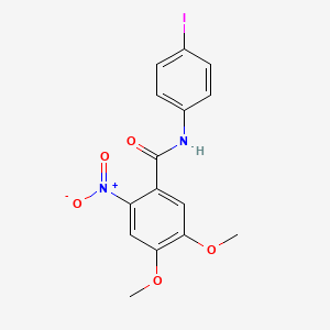 molecular formula C15H13IN2O5 B6080071 N-(4-iodophenyl)-4,5-dimethoxy-2-nitrobenzamide CAS No. 61212-68-8