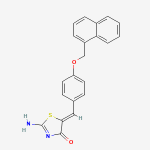 molecular formula C21H16N2O2S B6080079 2-imino-5-[4-(1-naphthylmethoxy)benzylidene]-1,3-thiazolidin-4-one 
