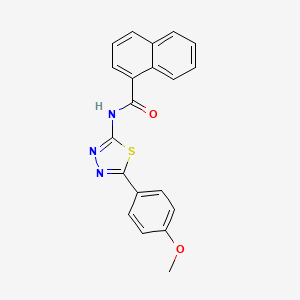 molecular formula C20H15N3O2S B6080095 N-[5-(4-methoxyphenyl)-1,3,4-thiadiazol-2-yl]-1-naphthamide 