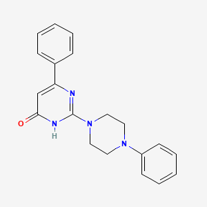 molecular formula C20H20N4O B6080113 6-phenyl-2-(4-phenyl-1-piperazinyl)-4(3H)-pyrimidinone 