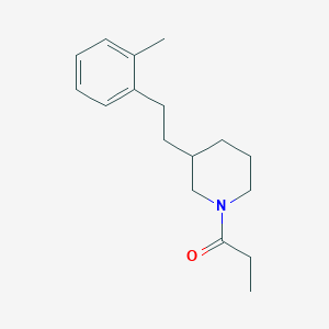 molecular formula C17H25NO B6080126 3-[2-(2-methylphenyl)ethyl]-1-propionylpiperidine 