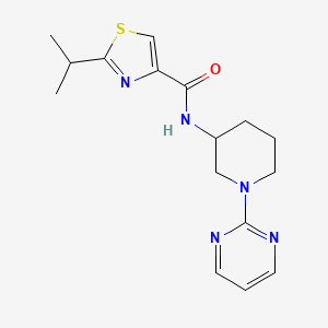 molecular formula C16H21N5OS B6080132 2-isopropyl-N-[1-(2-pyrimidinyl)-3-piperidinyl]-1,3-thiazole-4-carboxamide 
