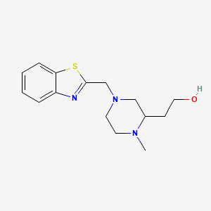 molecular formula C15H21N3OS B6080147 2-[4-(1,3-benzothiazol-2-ylmethyl)-1-methyl-2-piperazinyl]ethanol 