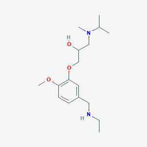 molecular formula C17H30N2O3 B6080200 1-{5-[(ethylamino)methyl]-2-methoxyphenoxy}-3-[isopropyl(methyl)amino]-2-propanol 