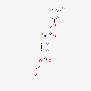 molecular formula C19H20BrNO5 B6080204 2-ethoxyethyl 4-{[(3-bromophenoxy)acetyl]amino}benzoate 