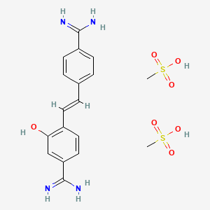 molecular formula C18H24N4O7S2 B608021 Hydroxystilbamidine bis(methanesulfonate) CAS No. 223769-64-0