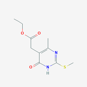 molecular formula C10H14N2O3S B6080212 ethyl [4-hydroxy-6-methyl-2-(methylthio)-5-pyrimidinyl]acetate 
