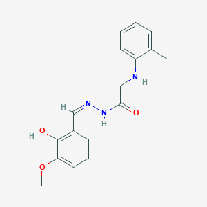 molecular formula C17H19N3O3 B6080218 N'-(2-hydroxy-3-methoxybenzylidene)-2-[(2-methylphenyl)amino]acetohydrazide 