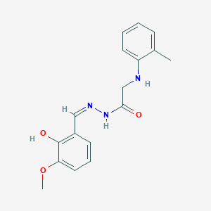 N'-(2-hydroxy-3-methoxybenzylidene)-2-[(2-methylphenyl)amino]acetohydrazide