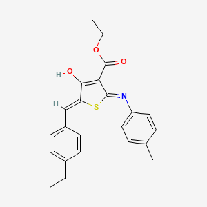 molecular formula C23H23NO3S B6080223 ethyl 5-(4-ethylbenzylidene)-2-[(4-methylphenyl)amino]-4-oxo-4,5-dihydro-3-thiophenecarboxylate 