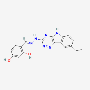 molecular formula C18H16N6O2 B6080233 2,4-dihydroxybenzaldehyde (8-ethyl-5H-[1,2,4]triazino[5,6-b]indol-3-yl)hydrazone 
