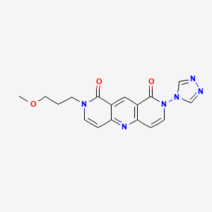 molecular formula C17H16N6O3 B6080236 2-(3-methoxypropyl)-8-(4H-1,2,4-triazol-4-yl)pyrido[4,3-b]-1,6-naphthyridine-1,9(2H,8H)-dione CAS No. 1158781-73-7