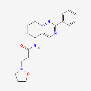 molecular formula C20H24N4O2 B6080243 3-(2-isoxazolidinyl)-N-(2-phenyl-5,6,7,8-tetrahydro-5-quinazolinyl)propanamide 