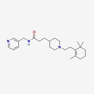 molecular formula C25H39N3O B6080257 N-(3-pyridinylmethyl)-3-{1-[2-(2,6,6-trimethyl-1-cyclohexen-1-yl)ethyl]-4-piperidinyl}propanamide 