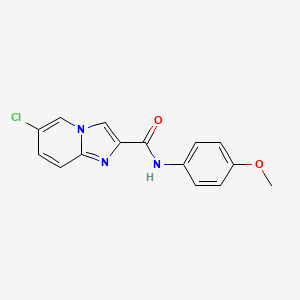 molecular formula C15H12ClN3O2 B6080265 6-chloro-N-(4-methoxyphenyl)imidazo[1,2-a]pyridine-2-carboxamide 