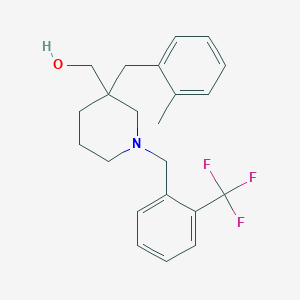 molecular formula C22H26F3NO B6080266 {3-(2-methylbenzyl)-1-[2-(trifluoromethyl)benzyl]-3-piperidinyl}methanol 