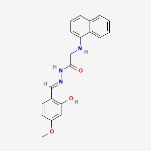molecular formula C20H19N3O3 B6080271 N'-(2-hydroxy-4-methoxybenzylidene)-2-(1-naphthylamino)acetohydrazide 