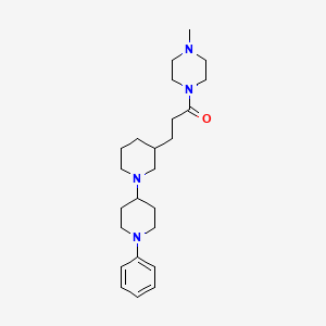 molecular formula C24H38N4O B6080320 3-[3-(4-methyl-1-piperazinyl)-3-oxopropyl]-1'-phenyl-1,4'-bipiperidine 