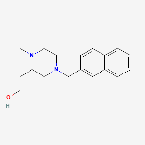 molecular formula C18H24N2O B6080324 2-[1-methyl-4-(2-naphthylmethyl)-2-piperazinyl]ethanol trifluoroacetate (salt) 