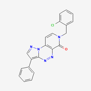 molecular formula C21H14ClN5O B6080329 7-(2-chlorobenzyl)-3-phenylpyrazolo[5,1-c]pyrido[4,3-e][1,2,4]triazin-6(7H)-one 