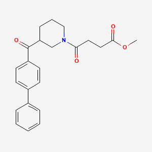 methyl 4-[3-(4-biphenylylcarbonyl)-1-piperidinyl]-4-oxobutanoate