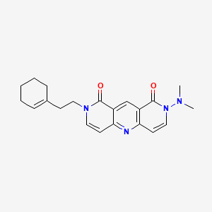 molecular formula C21H24N4O2 B6080357 2-[2-(1-cyclohexen-1-yl)ethyl]-8-(dimethylamino)pyrido[4,3-b]-1,6-naphthyridine-1,9(2H,8H)-dione 