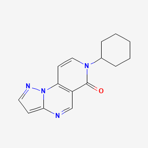 molecular formula C15H16N4O B6080370 7-cyclohexylpyrazolo[1,5-a]pyrido[3,4-e]pyrimidin-6(7H)-one 