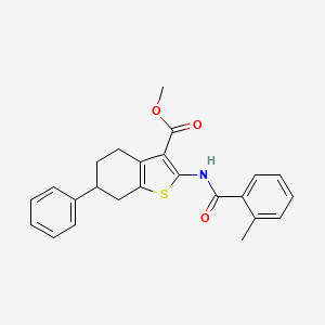 molecular formula C24H23NO3S B6080381 methyl 2-[(2-methylbenzoyl)amino]-6-phenyl-4,5,6,7-tetrahydro-1-benzothiophene-3-carboxylate 