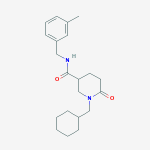 molecular formula C21H30N2O2 B6080406 1-(cyclohexylmethyl)-N-(3-methylbenzyl)-6-oxo-3-piperidinecarboxamide 