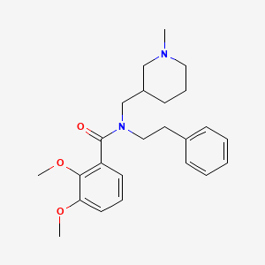 2,3-dimethoxy-N-[(1-methyl-3-piperidinyl)methyl]-N-(2-phenylethyl)benzamide