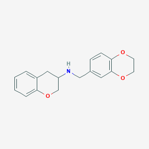 molecular formula C18H19NO3 B6080423 (2,3-dihydro-1,4-benzodioxin-6-ylmethyl)3,4-dihydro-2H-chromen-3-ylamine 