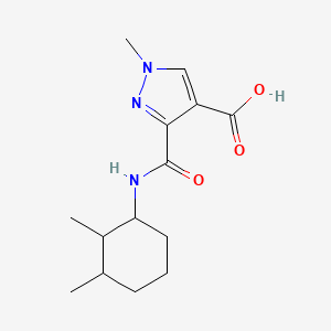 molecular formula C14H21N3O3 B6080457 3-{[(2,3-dimethylcyclohexyl)amino]carbonyl}-1-methyl-1H-pyrazole-4-carboxylic acid 