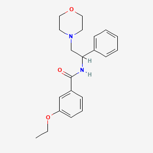 molecular formula C21H26N2O3 B6080465 3-ethoxy-N-[2-(4-morpholinyl)-1-phenylethyl]benzamide 