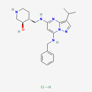 molecular formula C22H31ClN6O B608047 CT7001 hydrochloride CAS No. 1805789-54-1