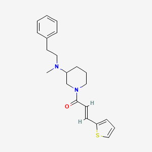 molecular formula C21H26N2OS B6080479 N-methyl-N-(2-phenylethyl)-1-[(2E)-3-(2-thienyl)-2-propenoyl]-3-piperidinamine 