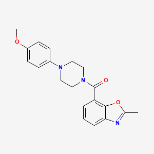 molecular formula C20H21N3O3 B6080501 7-{[4-(4-methoxyphenyl)piperazin-1-yl]carbonyl}-2-methyl-1,3-benzoxazole 
