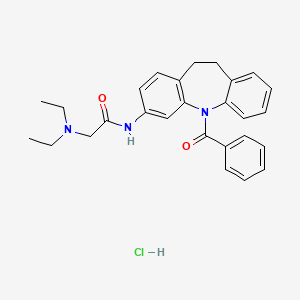 molecular formula C27H30ClN3O2 B6080535 N~1~-(5-benzoyl-10,11-dihydro-5H-dibenzo[b,f]azepin-3-yl)-N~2~,N~2~-diethylglycinamide hydrochloride 