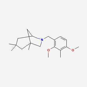 molecular formula C20H31NO2 B6080566 6-(2,4-dimethoxy-3-methylbenzyl)-1,3,3-trimethyl-6-azabicyclo[3.2.1]octane 
