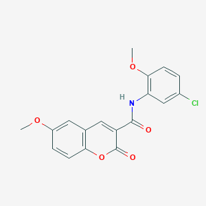 molecular formula C18H14ClNO5 B6080574 N-(5-chloro-2-methoxyphenyl)-6-methoxy-2-oxo-2H-chromene-3-carboxamide 