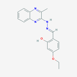 molecular formula C18H18N4O2 B6080579 4-ethoxy-2-hydroxybenzaldehyde (3-methyl-2-quinoxalinyl)hydrazone 