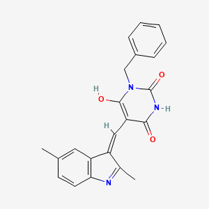1-benzyl-5-[(2,5-dimethyl-1H-indol-3-yl)methylene]-2,4,6(1H,3H,5H)-pyrimidinetrione
